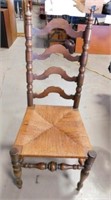 Wood/Wicker Seat Chair