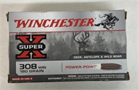 WINCHESTER SUPER-X 308 WIN 180gr AMMO BOX