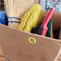 Box of Brooms and Ice Scrappers