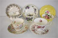 5 ROYAL ALBERT TEACUPS & SAUCERS