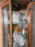 Glassware on top 2 shelves