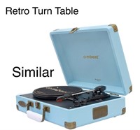 WIRELESS RETRO TURNTABLE WITH BUILT IN SPEAKERS