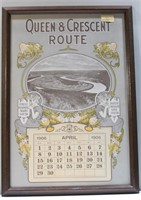 Framed  1906 Queen & Crescent Route Calendar