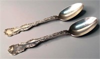 Louis XV Sterling Silver Teaspoons Set of 2
