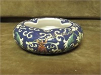 Vintage Made in China Blue Geometric Ashtray