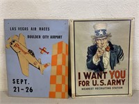 Uncle Sam & Smirnoff Las Vegas Air Race Signs