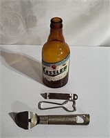 Kessler beer bottle and openers