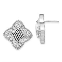 Sterling Silver- Austrian Crystal Stud Earrings