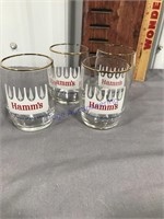 4 Hamm's glasses