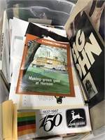 Tote of JD calendars, books, 7920 box,