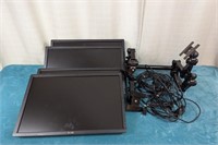 Quad Monitor Mount w/ 4 Dell Monitors (Tested)