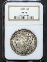 1880-S Morgan Silver Dollar NGC MS63 Nice!