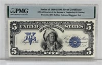 1899 $5 INDIAN CHIEF SILVER CERTIFICATE BILL NOTE