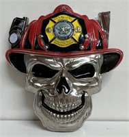 FIRE EMERGENCY SERVICES SKULL BADGE