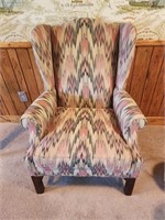 Flamestitch wingback chair 30x41x26