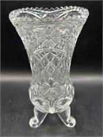 Small Vintage 3 Legged Crystal Vase
