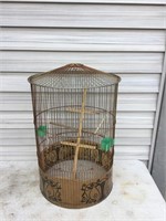 MCM Wirey Bird Cage w Plastic Feeders