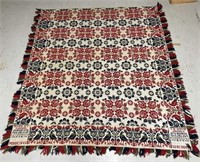 19th Century Tri-Color Pennsylvania Coverlet