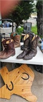 Four pair  western boots tony llama justin