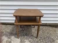 Mid Century Modern End Table 26"x21.25" Tall