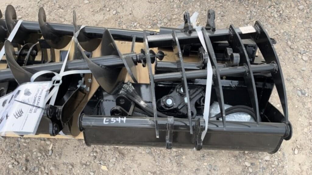 New Mini Skid Steer Attachment Set