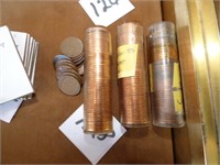3 ROLLS OF WHEAT PENNIES & MORE