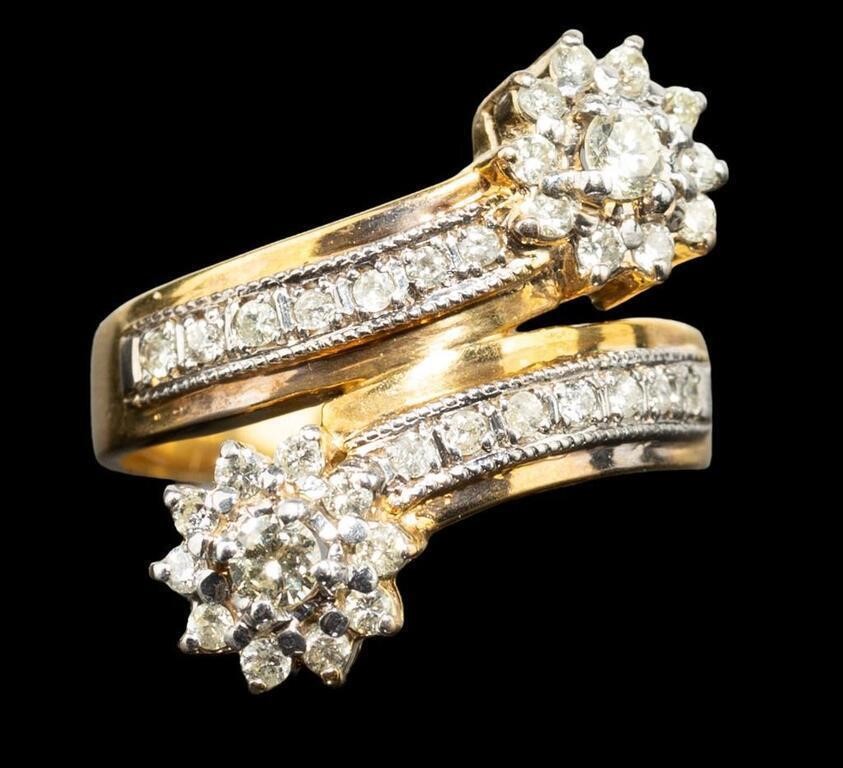 Jewelry 14kt Yellow Gold Diamond Cocktail Ring