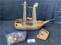 Plastic play ship and miscellaneous extras