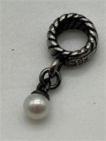 Sterling Michael Anthony Pearl Charm Pendant