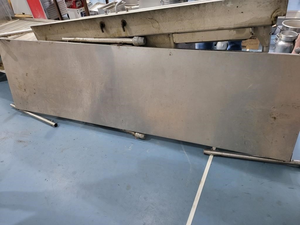 Stainless steel table 105in. Long x 29in.wide
