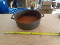 CAST IRON COOK POT NEARLY 14" ACROSS