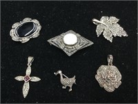 Vintage Sterling Pins/Pendants