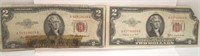 1953 A & B  $2 Dollar US Notes