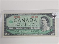 1867-1967 100th Birthday note of Canada