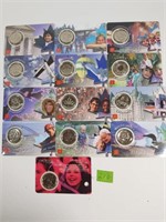 13 - (1990-2000) Commerorative .25 cent coins