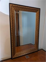 Vintage Gold/Black Detail Framed Wall Mirror