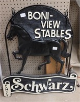 RONI VIEW STABLES HORSE SIGN