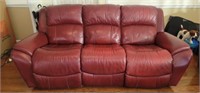 Faux Leather Reclining Couch