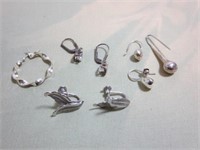 Miscellaneous Sterling Earrings, 10.9g