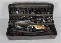 Tool Box W/ Sockets, Wrenches Etc.