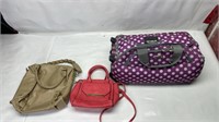 Suitcase and purse lot
