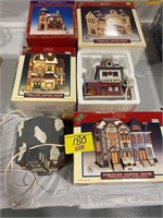 GROUP OF CERAMIC CHRISTMAS VILLAGE HOUSES