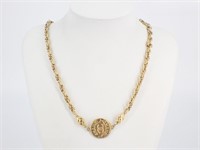 CHANEL Gold Fashion Medallion Necklace
