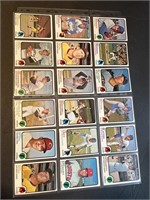 Lot of (18) Vintage 1973 Topps Baseball Cards