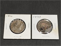 1852 1848 Large Cent