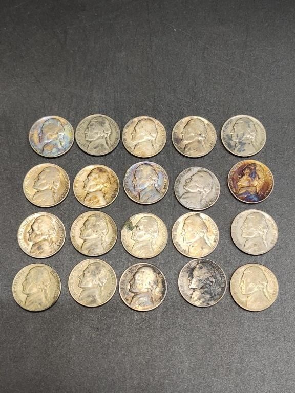 20 Silver War Nickels