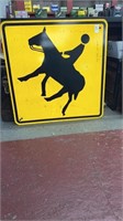 Equestrian road sign -30 x  30 inches