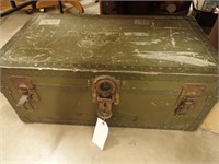 Vintage Storage Trunk w/ Insert & Handles -