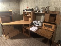 Wooden Desk & all Contents on it