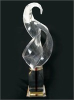 J. Rineer Lucite Modern Sculpture